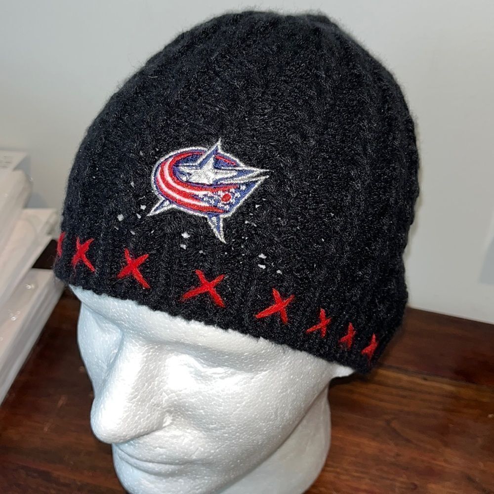 Columbus Blue Jackets Sewn logo Beanie NHL Hat Cap Knit Youth small S adult